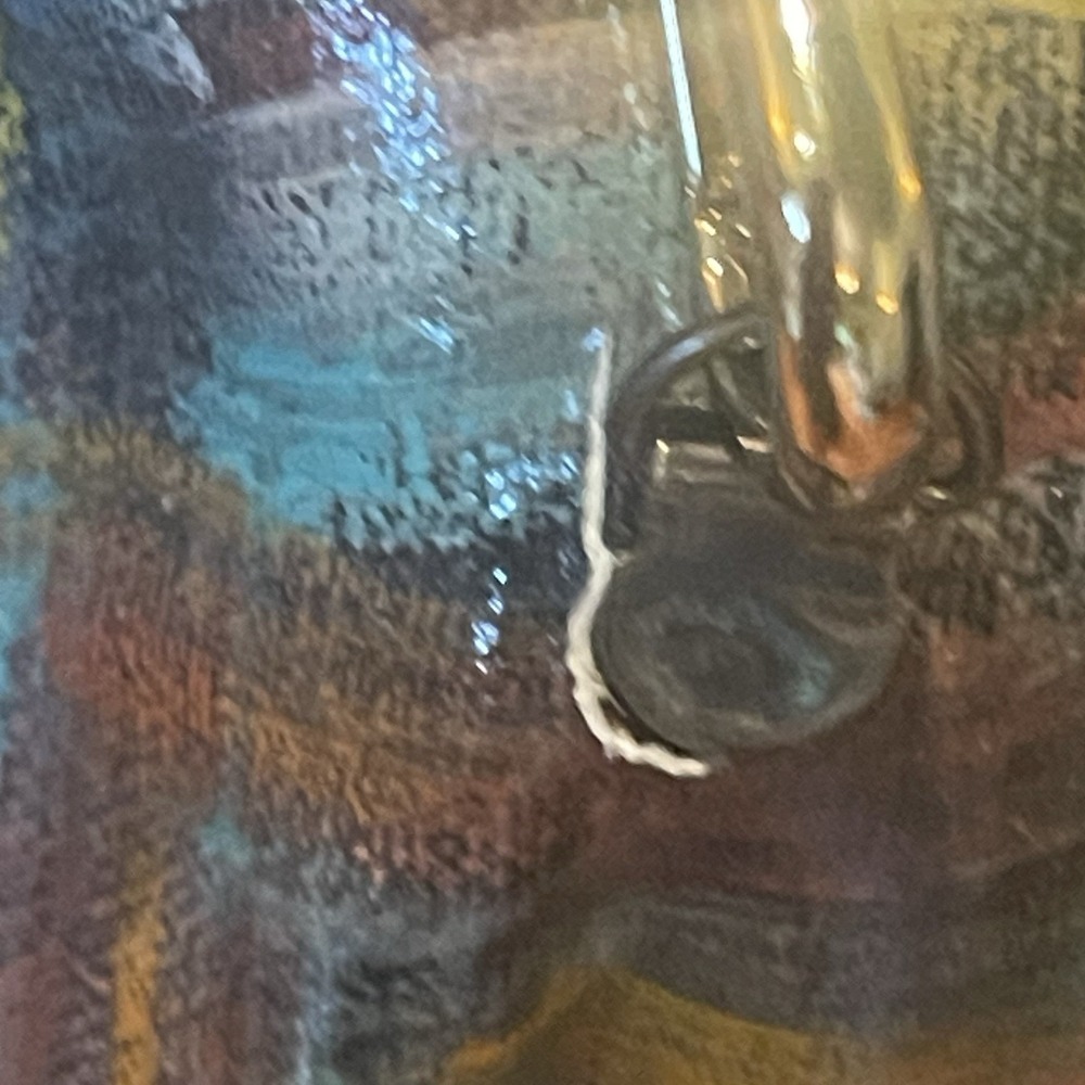 Vintage Brush Strokes of NY Hand Painted Bag Cottagecore Modern Art Clutch - Picture 10 of 10